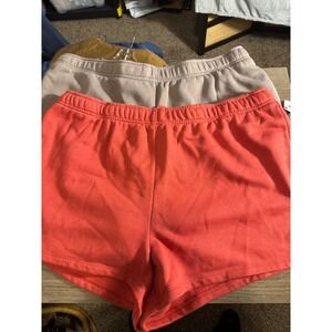 Reebok Womens Fleece Lounge Shorts 2 Pack Coral Tan XXXL 3XL REW253SH01